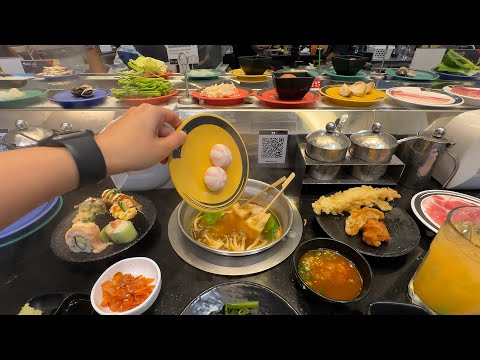 $12 All-You-Can-Eat Hotpot Conveyor Belt Restaurant