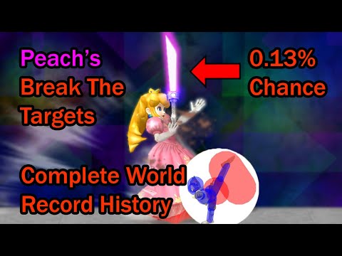 The Most UNLIKELY Record in Smash Bros: The History of Peach's Melee Break The Targets World Record