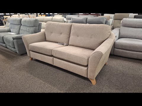G Plan Hatton Masca Camel Fabric 3 Seater Sofa