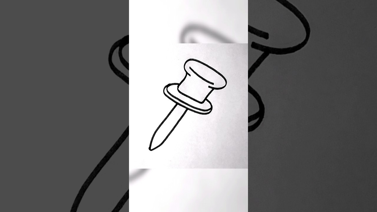 Draw A Pin Easily #biswaruproy #art #drawing #ytshorts #shorts