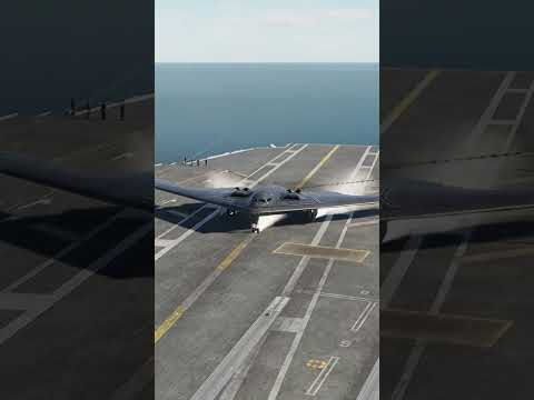 B-2 Stealth Bomber Touches Down on a Nimitz-Class Carrier