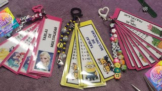 Llaveros con Personajes con Tablas de Multiplicar  Personalizados