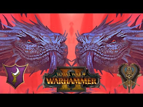 DUAL HYDRA & BEASTMASTER | Dark Elves vs Tomb Kings - Total War Warhammer 2
