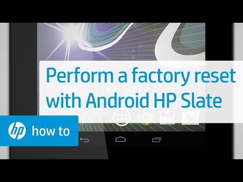 Performing a Factory Reset with Android | HP Slate Tablet | HP