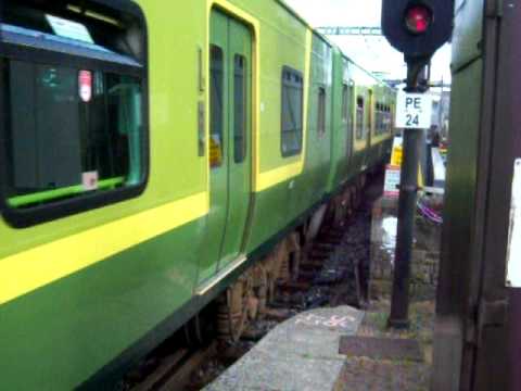 Class 8600 arriving into Tara Street for Malahide on a DART service