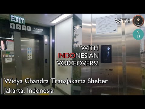 WITH INDONESIAN VOICEOVERS! - Marohn TKE Elevator at Widya Chandra Transjakarta Shelter (Westbound)