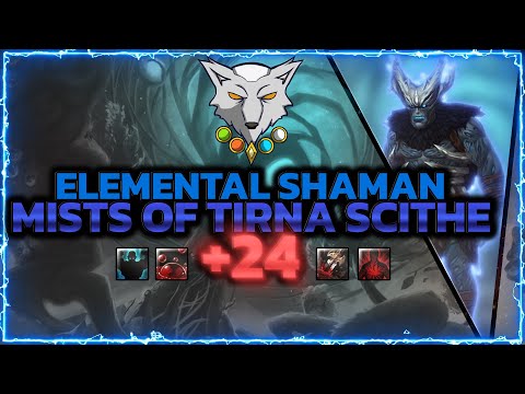 Barokoshama | Shadowlands Mythic +24 MISTS OF TIRNA SCITHE | Elemental Shaman PoV
