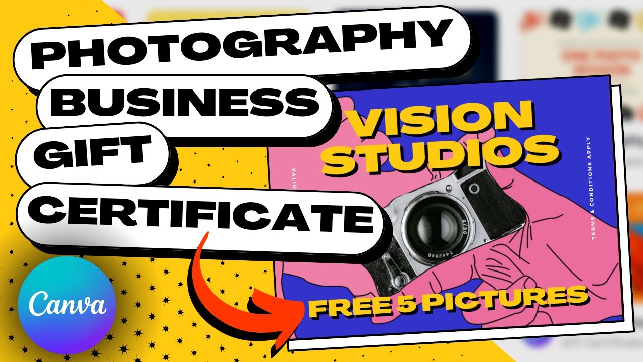 How to Make a Printable GIFT CERTIFICATE for Your PHOTOGRAPHY Business Using Canva