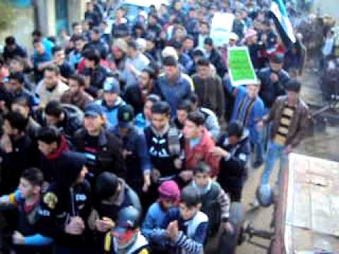 مظاهرة في بلدة طفس في ريف درعا في جمعة "معتقلي الثورة"