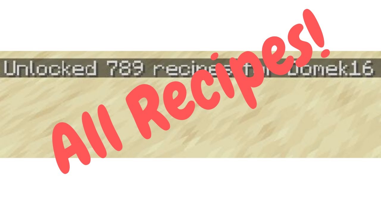 Minecraft Java Edition: How to unlock all recipes using one command!