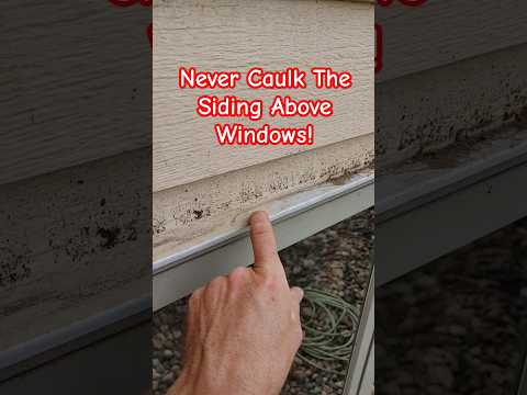 #diy  You should never caulk the siding above windows because..