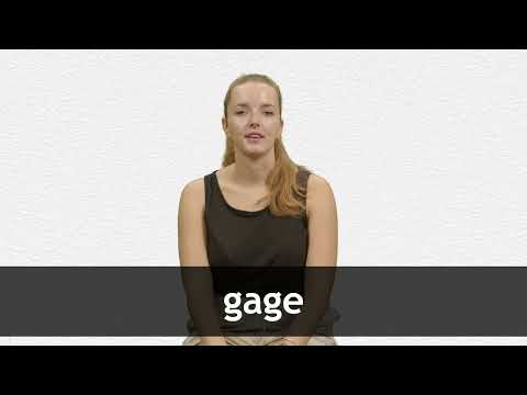 How to pronounce GAGE in French