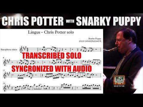 TRANSCRIPTION of Chris Potter's SOLO with Snarky Puppy on "Lingus" (SYNCHRONIZED WITH AUDIO)
