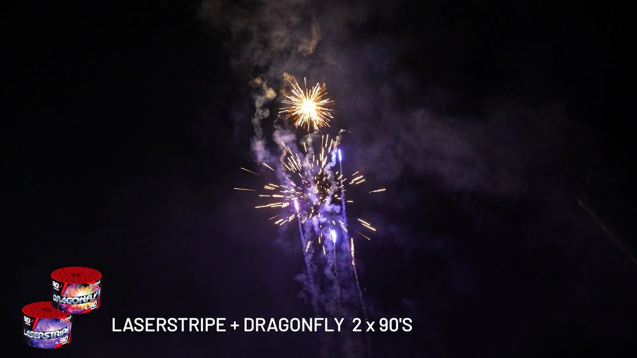 7209 Pyroshow Laserstripe + Dragonfly 2 x 90's - Rubro Vuurwerk - (OFFICIAL VIDEO)