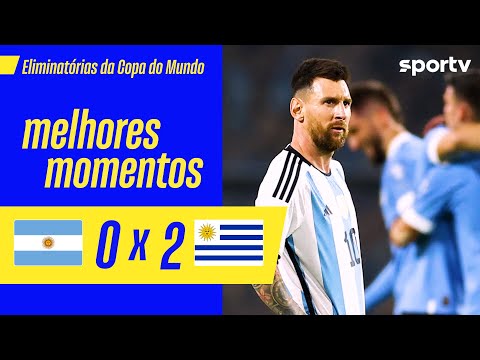 Gols e lances de Argentina x Uruguai