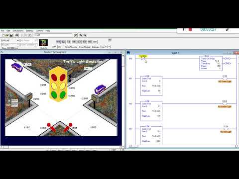 Simple Traffic Light PLC Program - YouTube