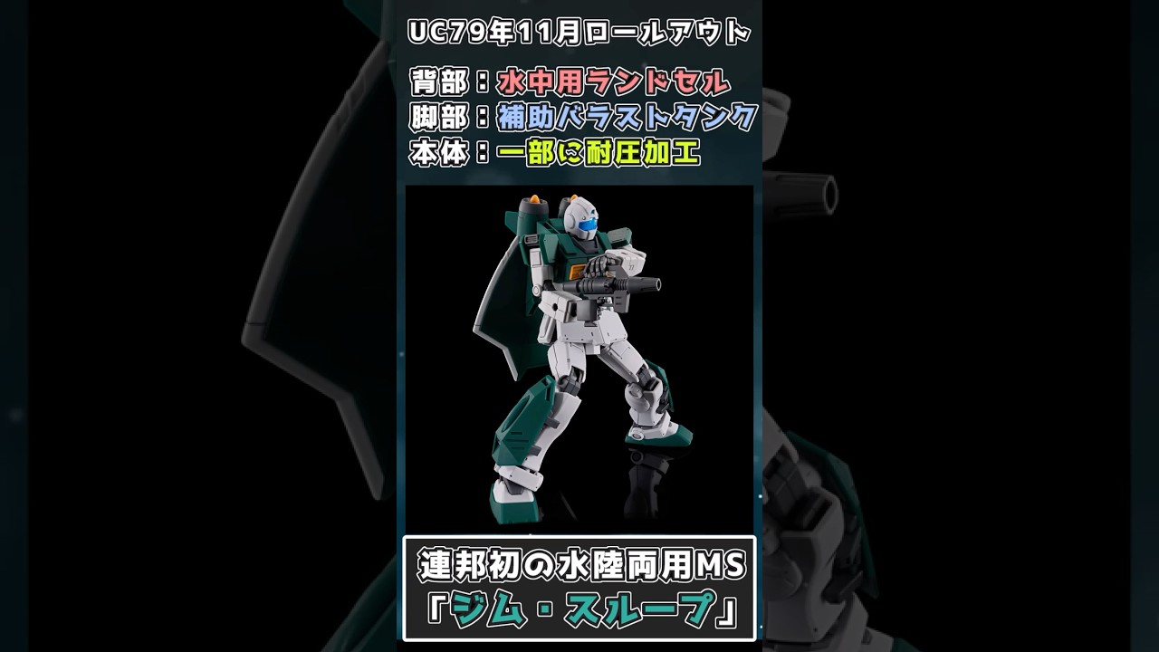 連邦初の水陸両用MS「ジム・スループ」