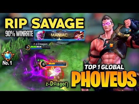 RIP SAVAGE! Phoveus Full Mage Build [ Top 1 Global Phoveus ] By z-Dяagoη - Mobile Legend