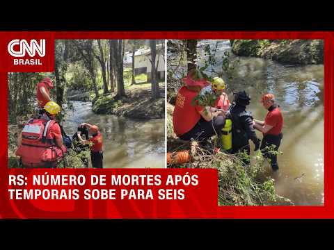 Número de mortos por chuvas no Rio Grande do Sul sobe pra seis | LIVE CNN
