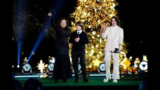 Gloria Estefan, Emily &amp; Sasha at the 100th White House National Christmas Tree Lighting 2022