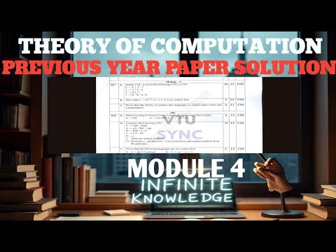 Bcs503 toc module 4 previous year paper solution |edu yodha |toc vtu 5th sem |toc important question