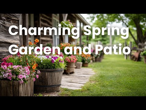 Step into a Charming Spring Garden and Patio Featuring Timeless Farmhouse Outdoor Decor Inspirations
