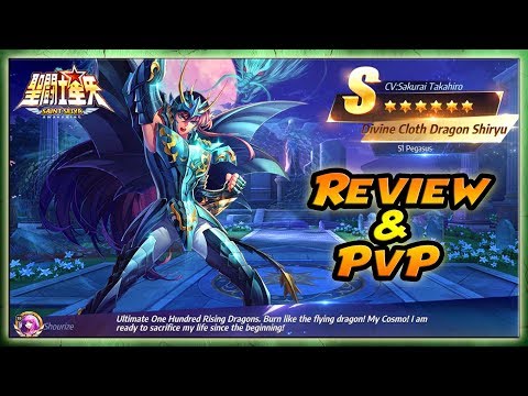 Rank-S GOD CLOTH SHIRYU "The BEST Tanker" REVIEW & PVP Test - Saint Seiya Awakening