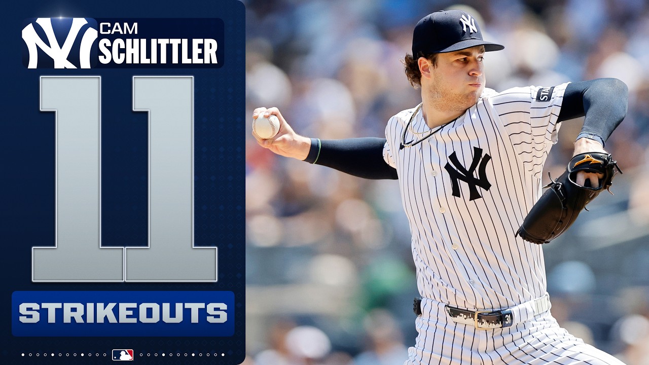 AL Cy Young favorite? Cam Schlittler strikes out 11 BATTERS against the Braves! 🔥😮‍💨