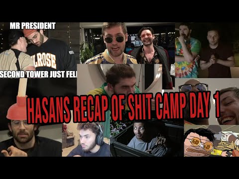 Hasanabi does a Sh*t Camp day 1 recap with chat (chat roasts and memes)