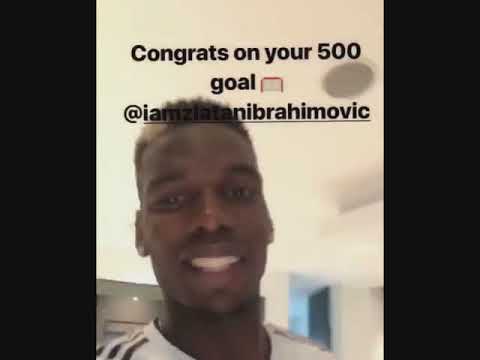 How footballers React to Zlatan 500th Goal