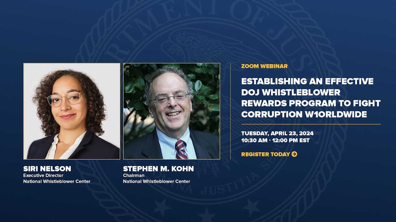 Establishing an Effective DOJ Whistleblower Rewards Program