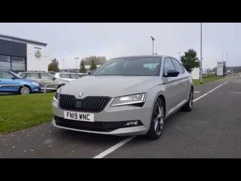 ŠKODA SUPERB SportLine Plus HATCHBACK 5-DR 2019 2.0 TDI SCR 4X4 DSG with Sunroof in  Meteor Grey