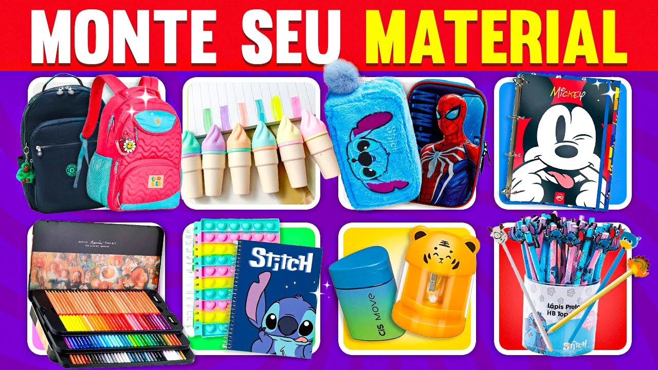 🎒📚 MONTE SEU MATERIAL ESCOLAR - Parte 3 📗✏️ Jogo das Escolhas
