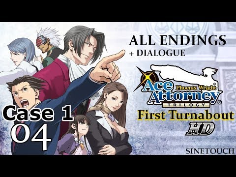 PHOENIX WRIGHT: Ace Attorney Trilogy [Part 4] Case 1- ENDING -All Choices- Walkthrough (Remastered)
