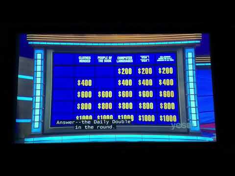 Jeopardy, Kristen Thomas McGill Day 2 - 1st Daily Double (12/9/20)