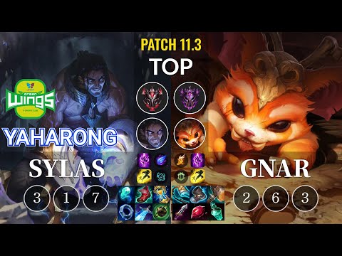 JAG Yaharong Sylas vs Gnar Top - KR Patch 11.3