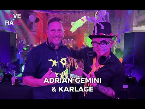 Adrian Gemini & Karlage at Save the Rave Halloween 2025