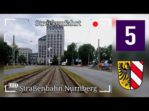 Streckenfahrt Straßenbahn Nürnberg // Mit der Linie 5 vom Tiergarten zur Worzeldorfer Straße