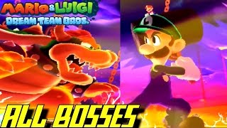 Mario &amp; Luigi: Dream Team - All Bosses (NO DAMAGE)