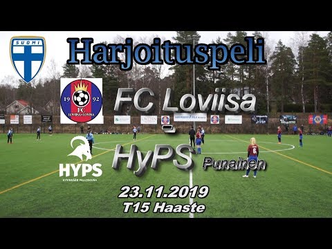 Harjoituspeli T15 FC Loviisa vs HyPS haaste 23.11.2019
