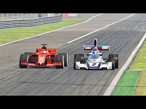 Ferrari F1 2018 vs Brabham F1 1974 - Monza