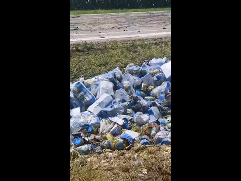 Pickles spilled on Ohio road after truck crash