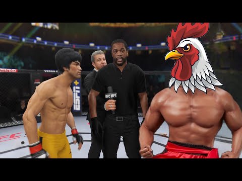 UFC4 Bruce Lee vs. Mutant Rooster EA Sports UFC 4