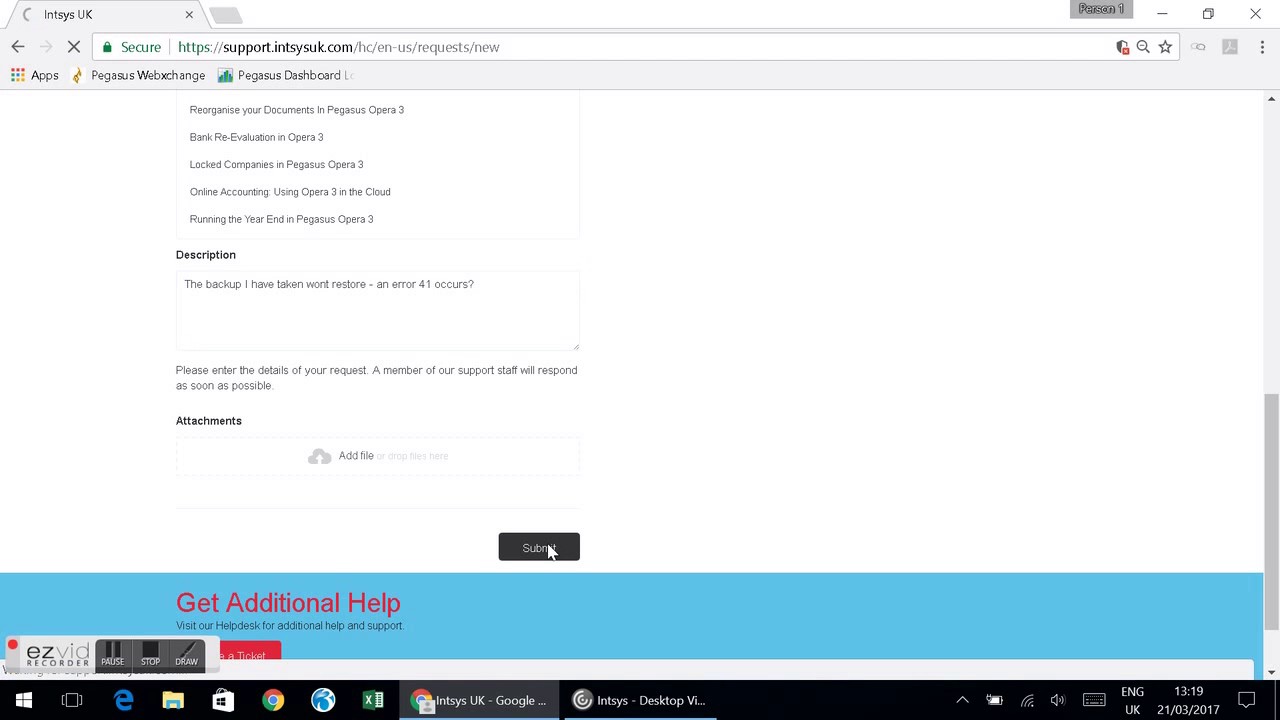 Intsys Support Portal - Raising a Support Ticket