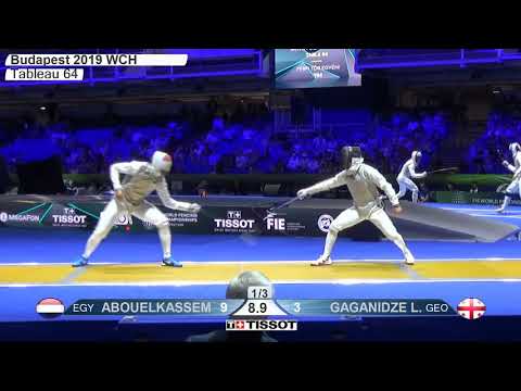 2019 244 T64 06 M F Individual Budapest HUN WCH YELLOW ABOUELKASSEM EGY vs GAGANIDZE GEO
