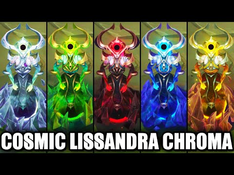 All Dark Cosmic Lissandra Chroma Skins Spotlight (League of Legends)