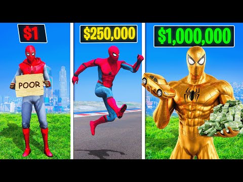 $1 to $1,000,000 Spiderman in GTA 5
