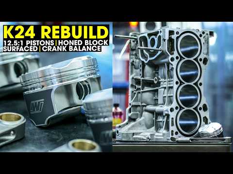 Short Block Machining - 12.8:1 Pistons, Balanced Crank, Block Hone Honda K24