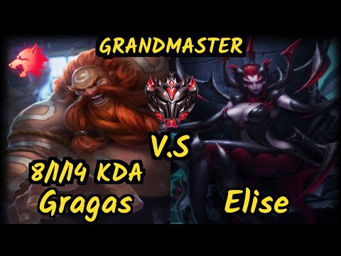 Milica (GRAGAS) vs ELISE - 8/1/14 KDA JUNGLE GAMEPLAY - EUW Ranked GRANDMASTER