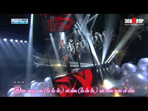 [Vietsub][Perf] Hyorin (Sistar) - Lonely & One Way Love @ 131201 SBS Inkigayo {STAR1 Team} [360Kpop]